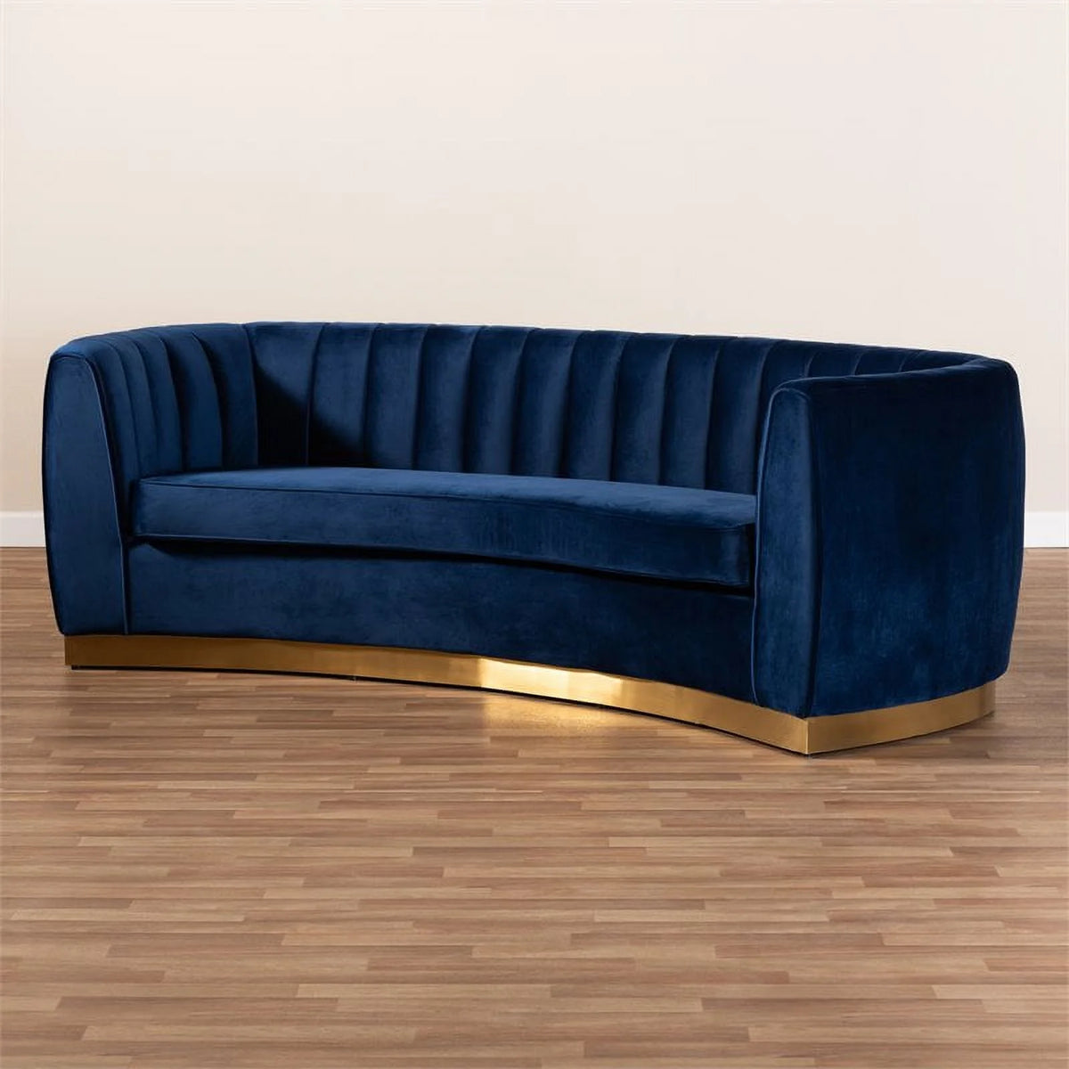Mid-Century Velvet Upholstered Sofa O6243