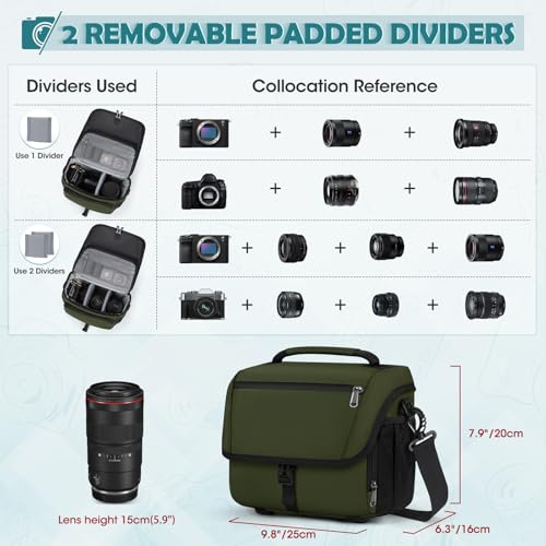 Black Waterproof Camera Sling Bag with Tripod Holder O145309