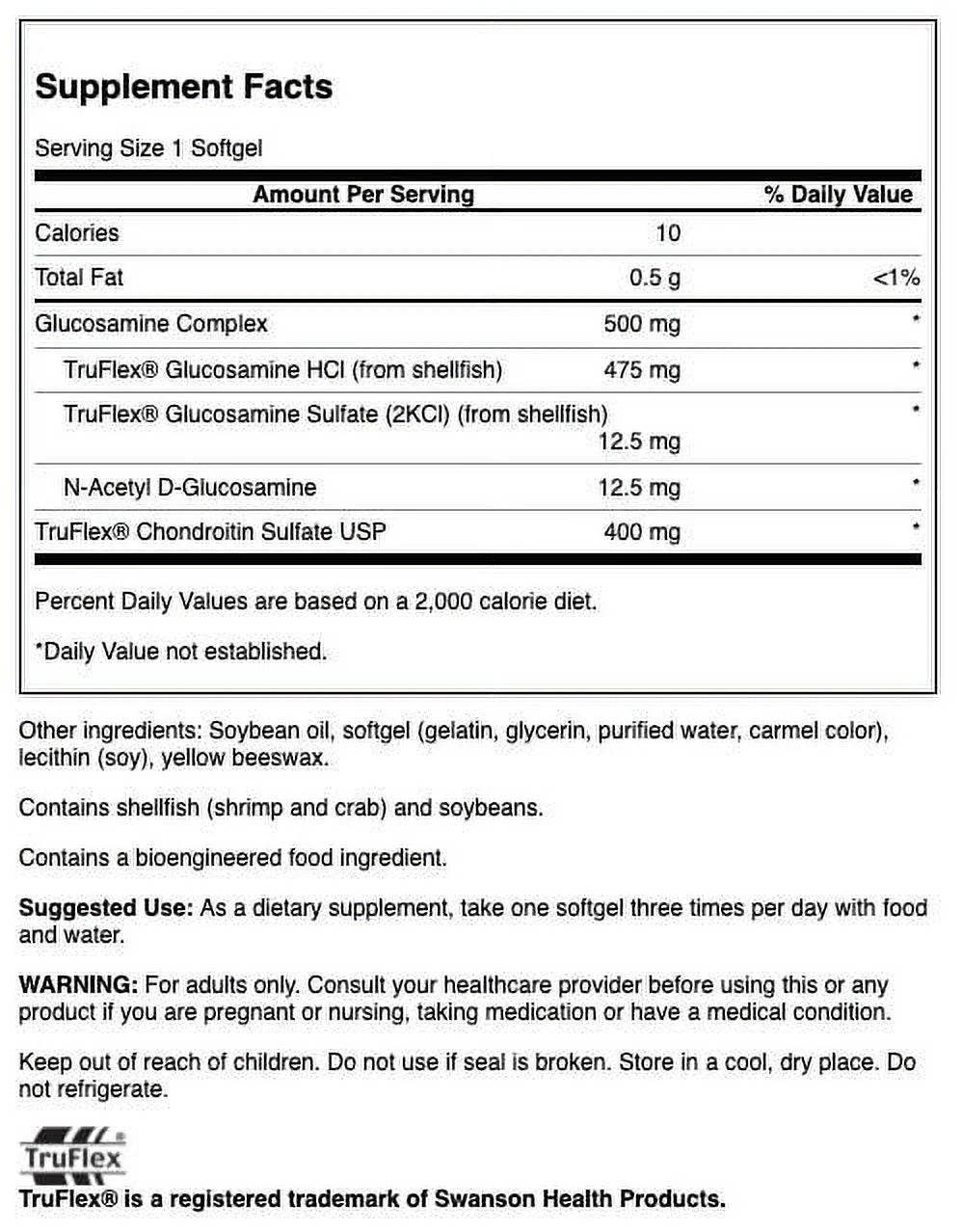 Glucosamine Complex and Chondroitin Sulfate 120 Softgels V60145