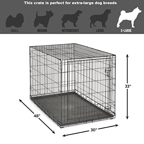 Single Door Dog Crate with Leak-Proof Pan, 42 Inch R318046