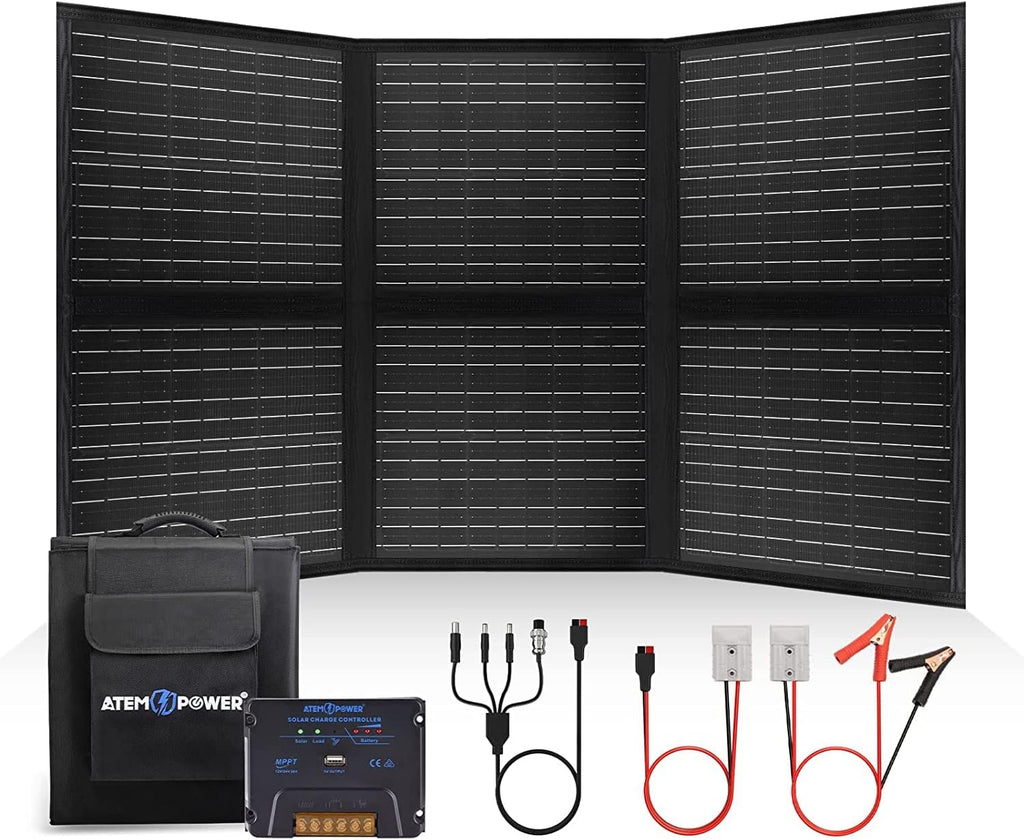 200W Portable Foldable Monocrystalline Solar Panel with 20A MPPT Charger Controller U2204
