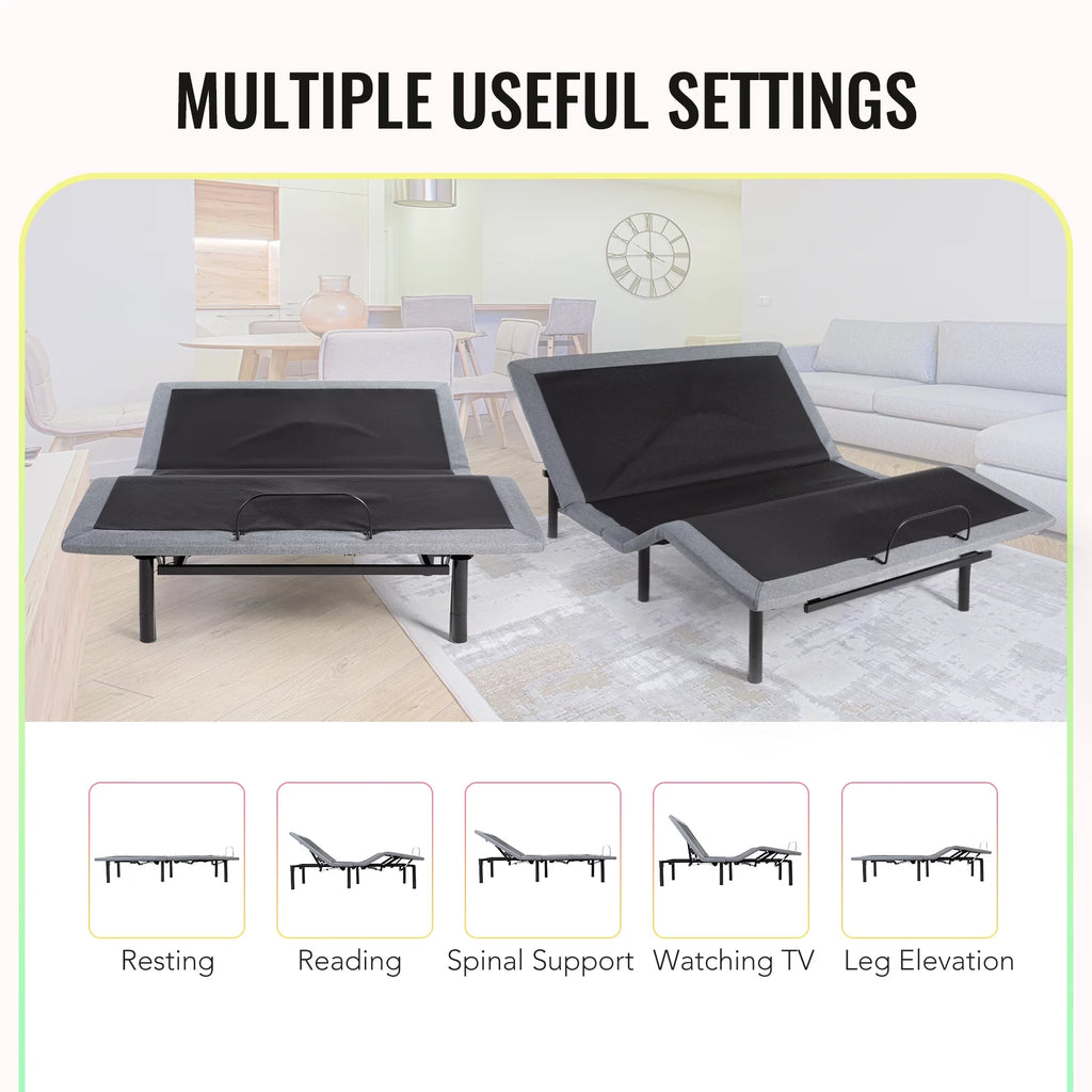 Queen Size Motorized Bed Frame with Remote M59684