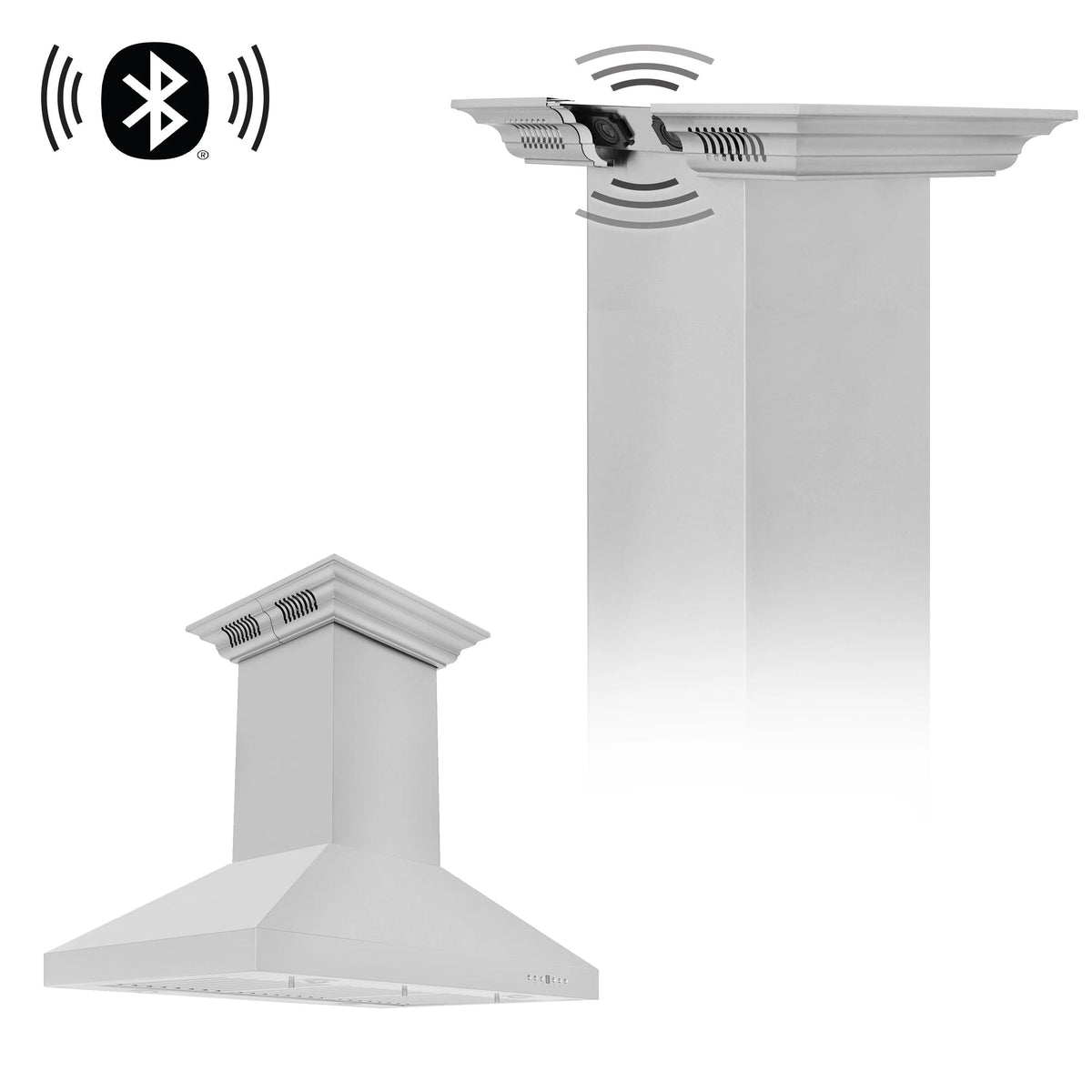 42 Island Mount Range Hood in Stainless Steel with Built-in Speakers R647