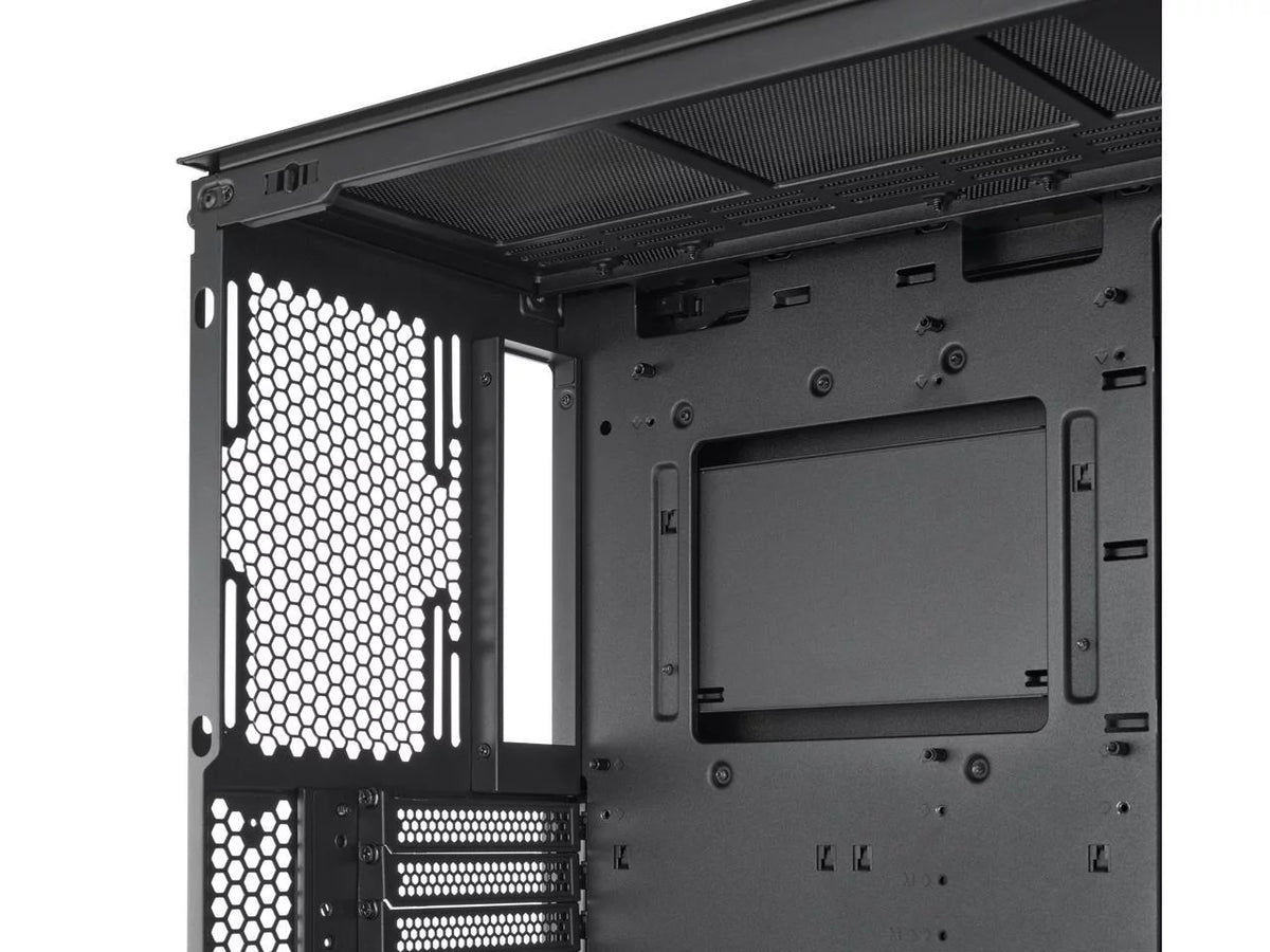 Black Steel Tempered Glass ATX Mid Tower Computer Case E743105