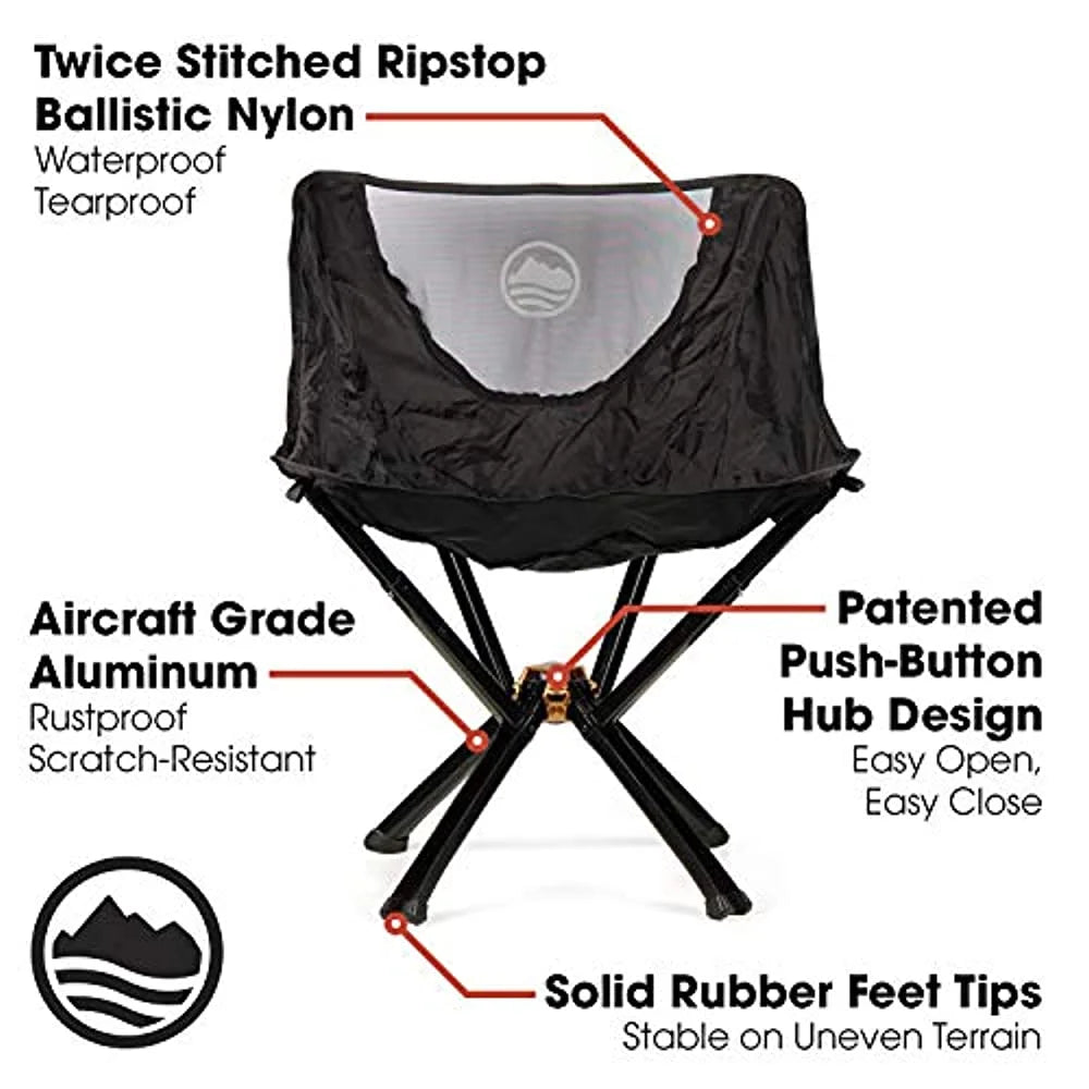 Portable Collapsible Camping Chair Supports 300 Lbs Z5351