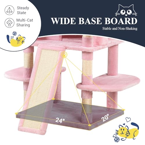 68 Inches Light Grey Cat Tree F12638