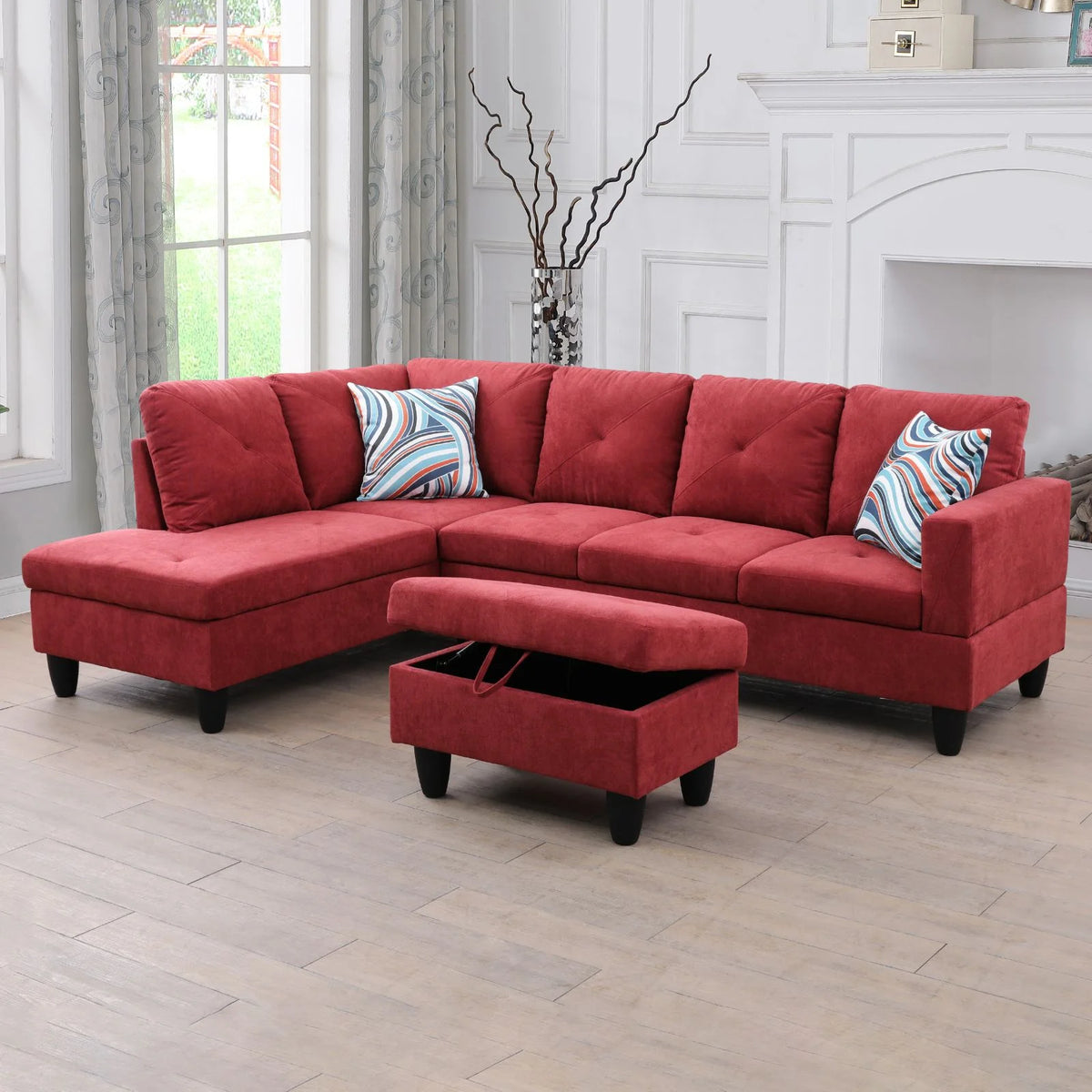 Linen L-Shape Sectional Sofa C815