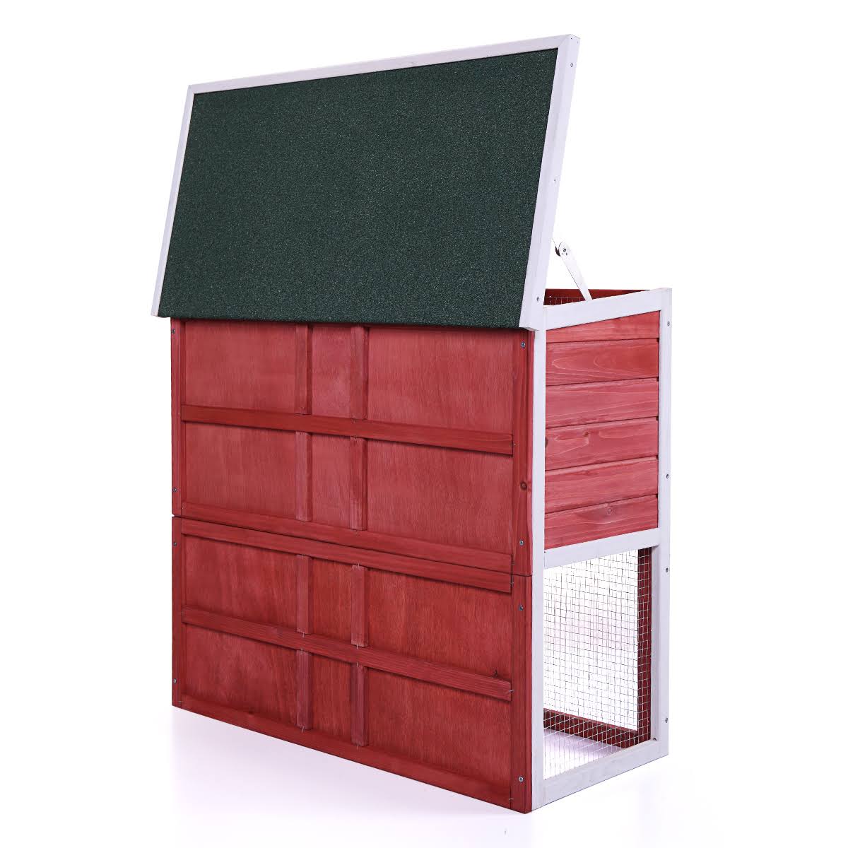 36x22 Red Wooden Chicken Coop F23742