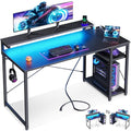 40 Inch Pink Gaming Desk with Shelves U994023