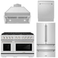 48 Gas Range, Range Hood Insert, Refrigerator with Ice Maker and Dishwasher X760943