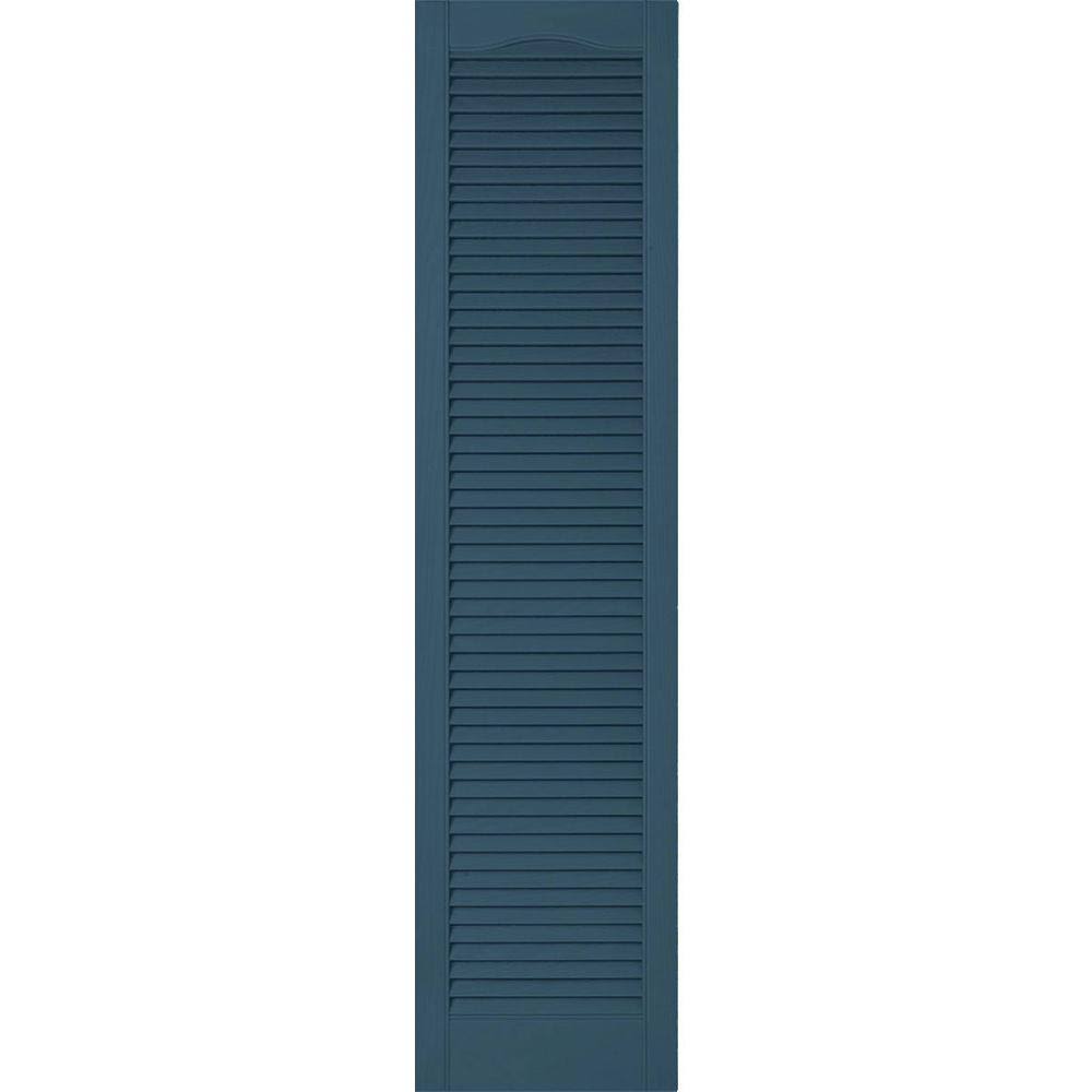 Vinyl Cathedral Top Open Louver Shutters Q5354