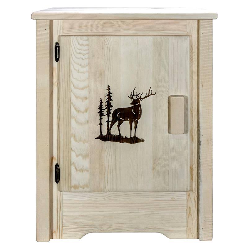 Accent Cabinet with Laser Engraved Elk Design D584
