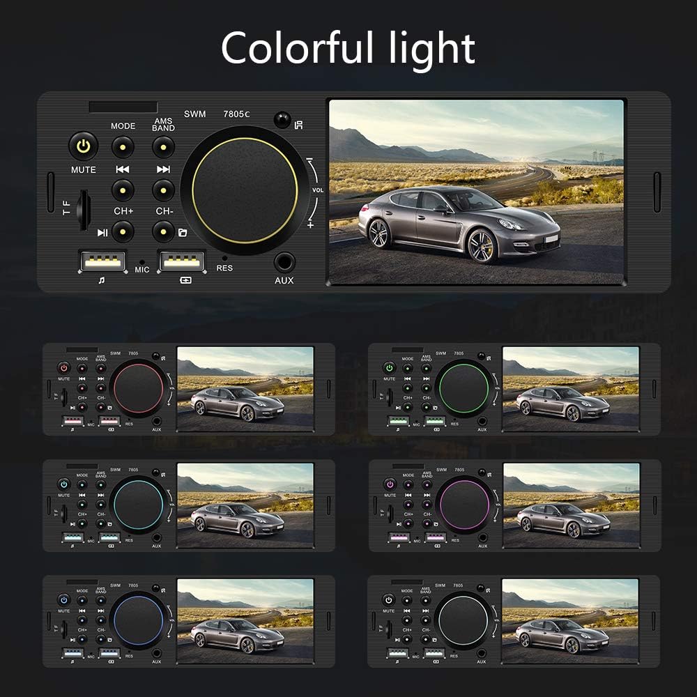 1 Din Car Radio 4.1 Inch Touch Screen Bluetooth Dual USB AUX SD Z247895