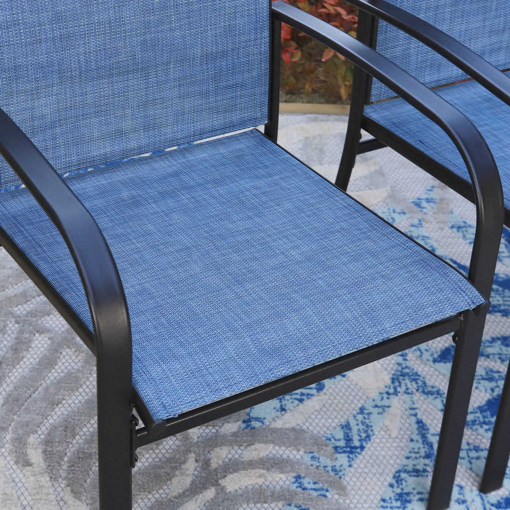 9-Piece Outdoor Patio Dining Set with Steel Table & Textilene Chairs S85773