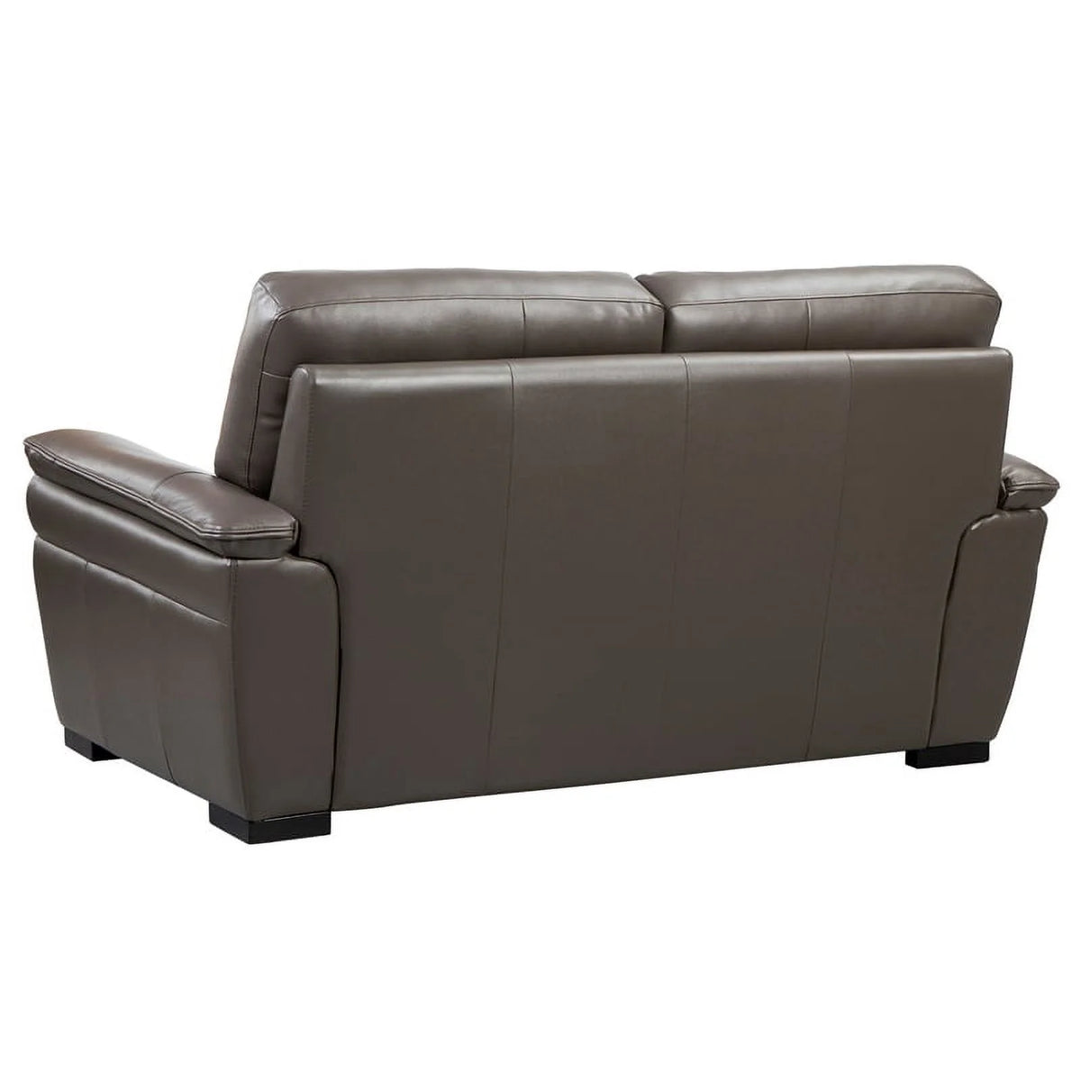 Taupe Italian Leather Loveseat V47690