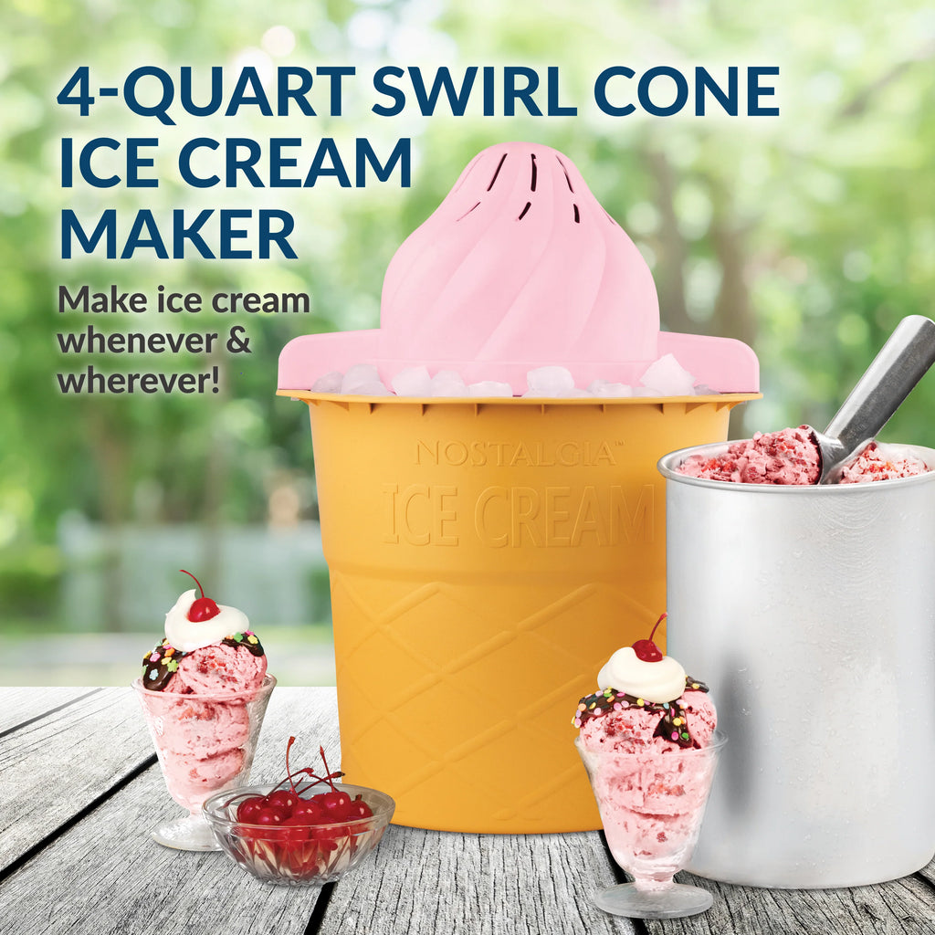 4-Quart Swirl Cone Ice Cream Maker Y462748