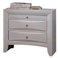White 2 Drawer Wood Nightstand K75578