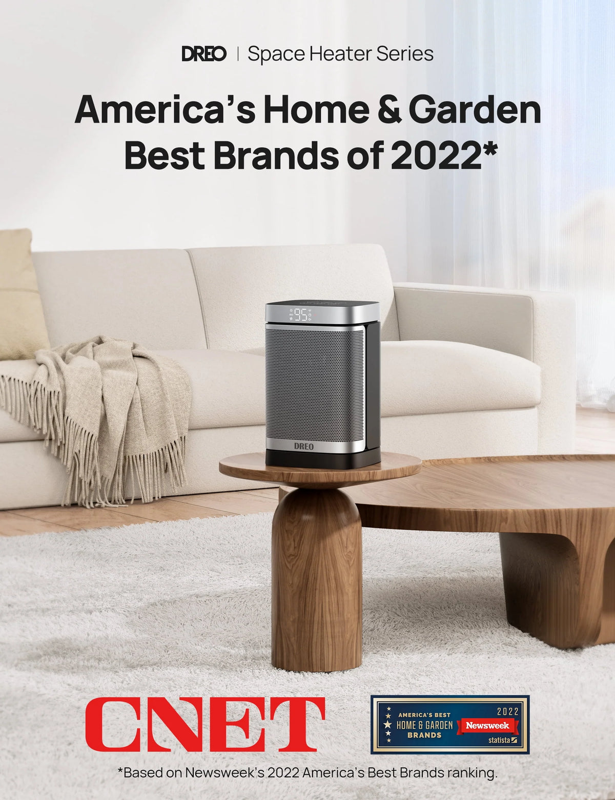 1500W PTC Electric Space Heater with Remote Z223