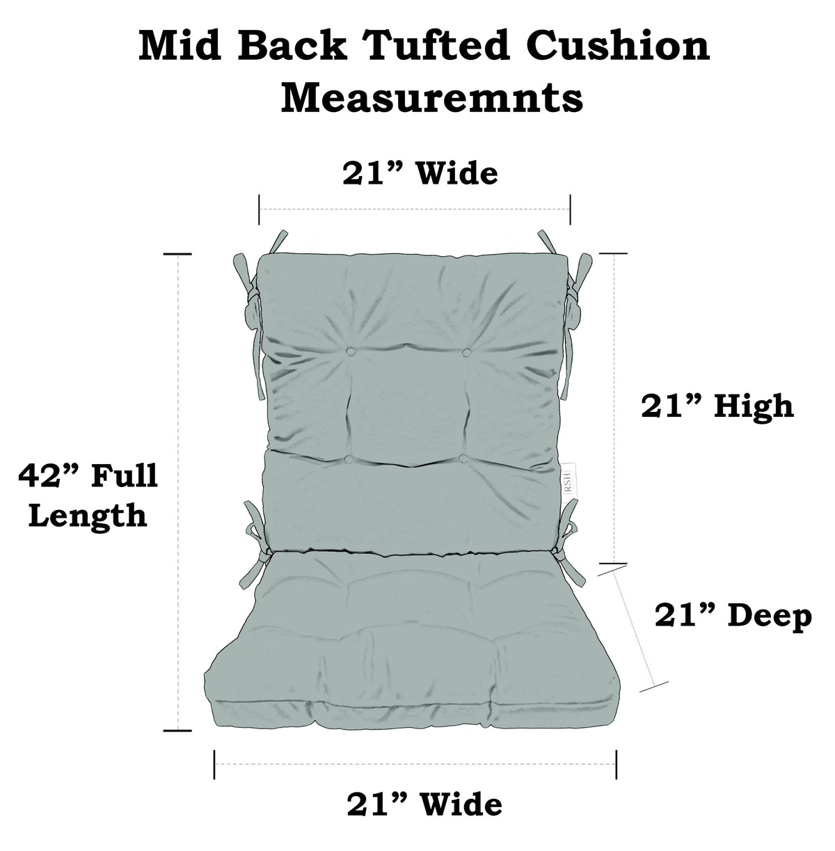 Tufted Mid Back Chair Cushion T139