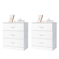 Set of 2 White 3 Drawer Dresser B768