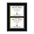 Double Diploma Frame with Double Matting for 17" x 14" Tall Diploma M363