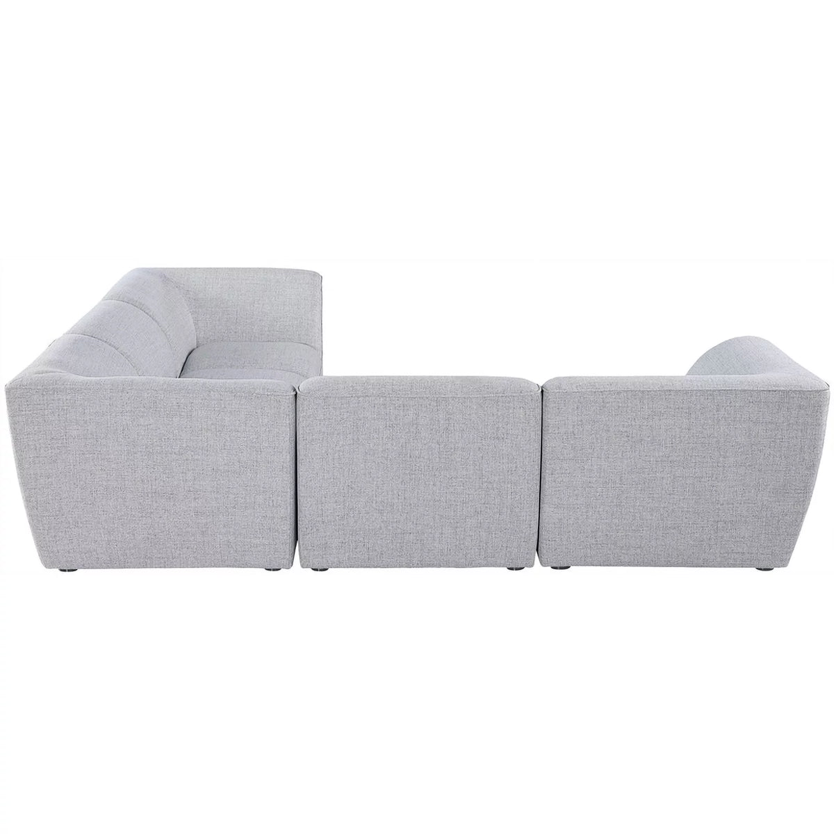 Grey Linen Textured Modular Sectional T26844