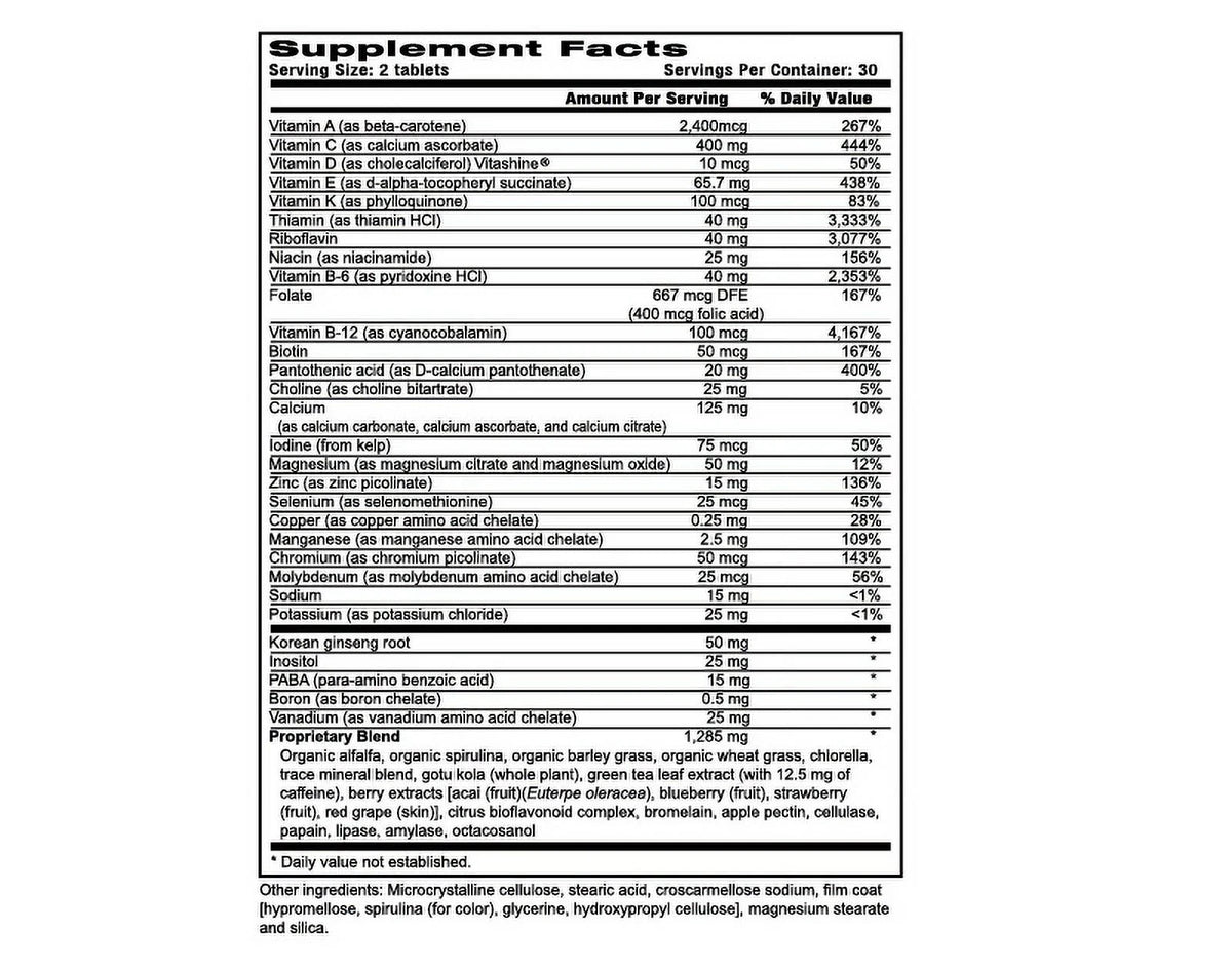 Advanced Multi-Vitamin and Mineral 120 Veggi Tablets Y23715