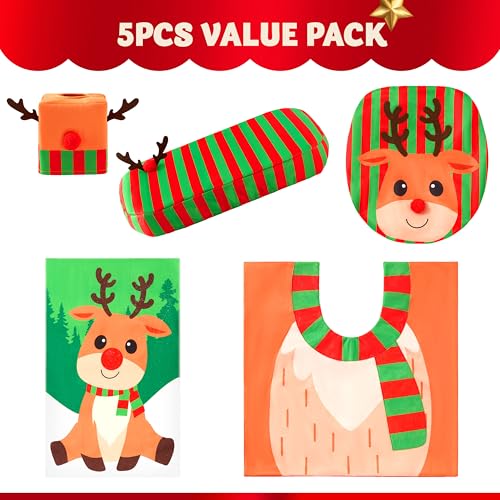 5 Pieces Christmas Bathroom Decoration Set B18114