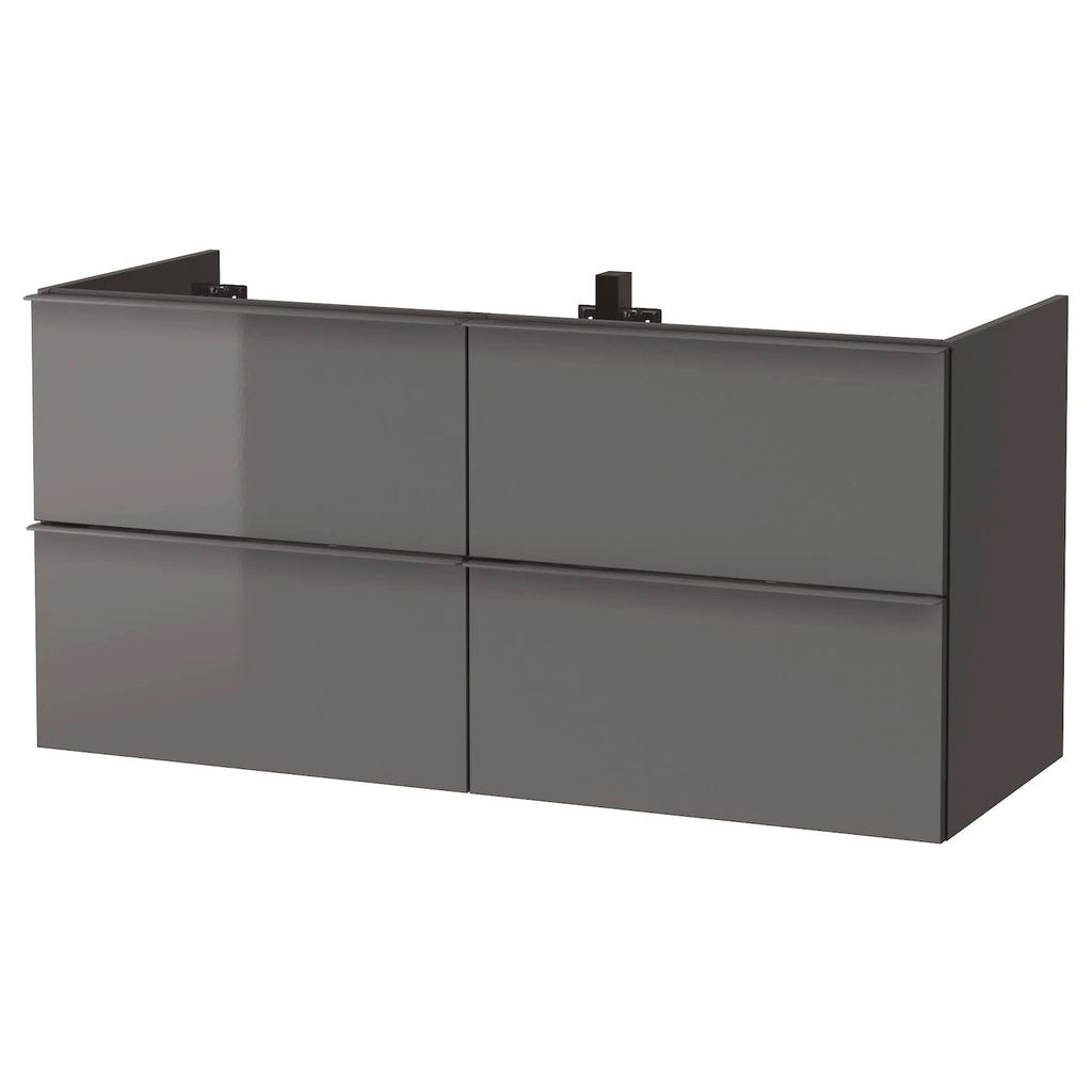 High Gloss Gray Sink Cabinet with 4 Drawers U1291