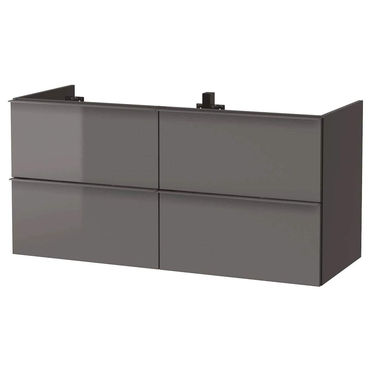 High Gloss Gray Sink Cabinet with 4 Drawers U1291