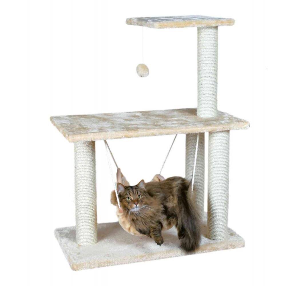 Beige Cat Scratching Post with Hammock Y4214