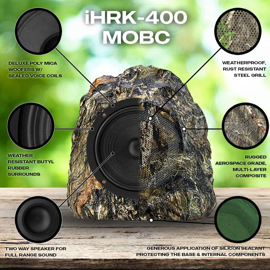 IPX5 Waterproof 20W Outdoor Rock Speakers Pair M2707