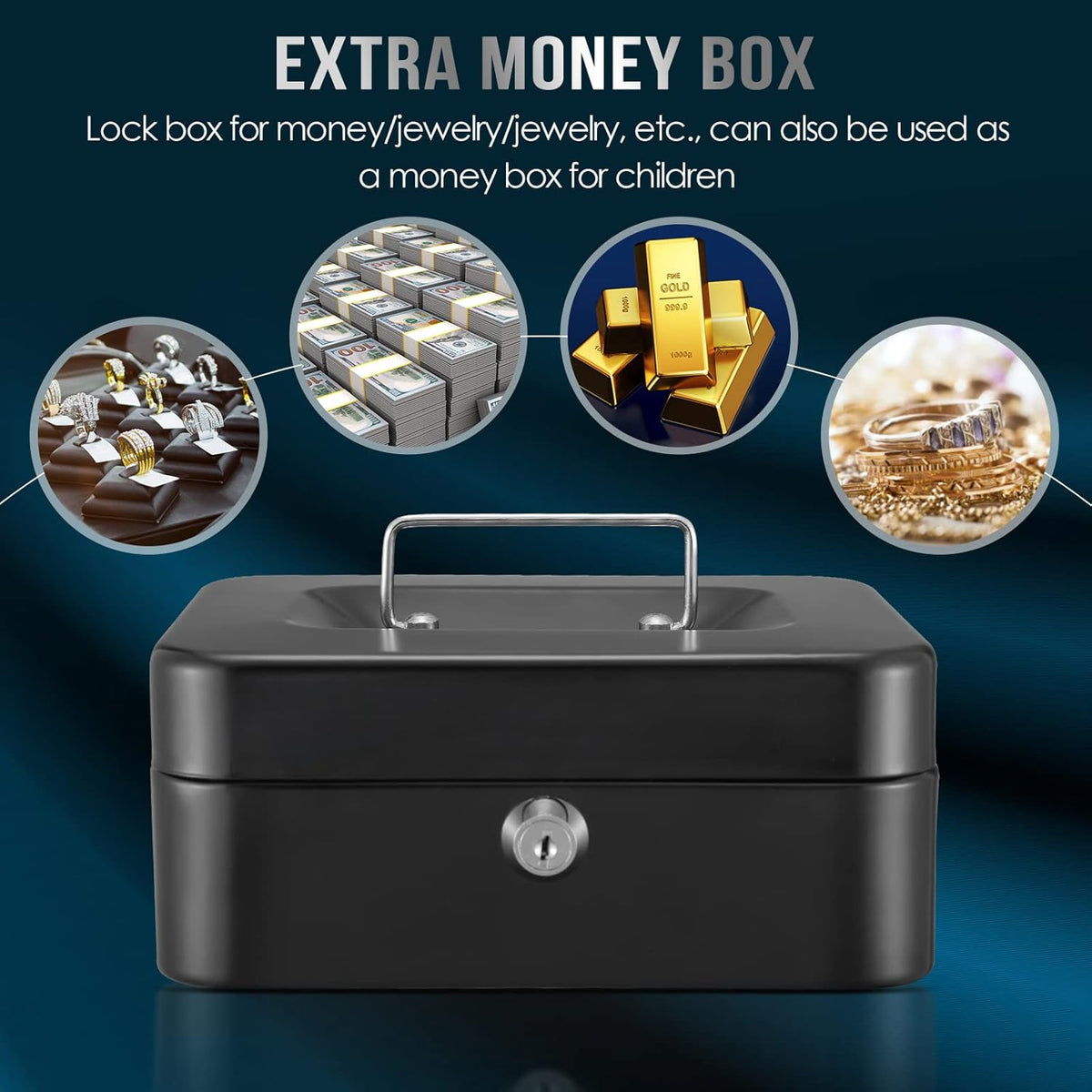 Fireproof Waterproof Safe Box with Lock and Bag P994