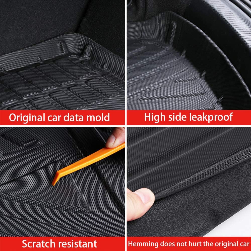 Black Heavy Duty Rubber Cargo Liner Trunk Mat J739368
