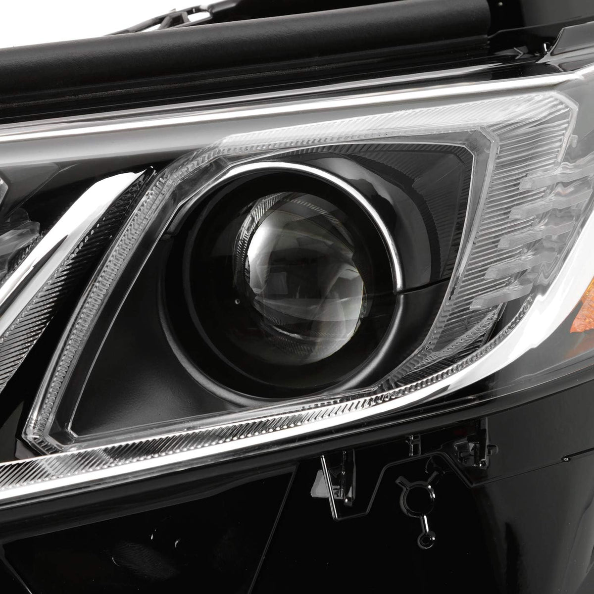 Black Headlights Headlamp Left Driver Side C6246