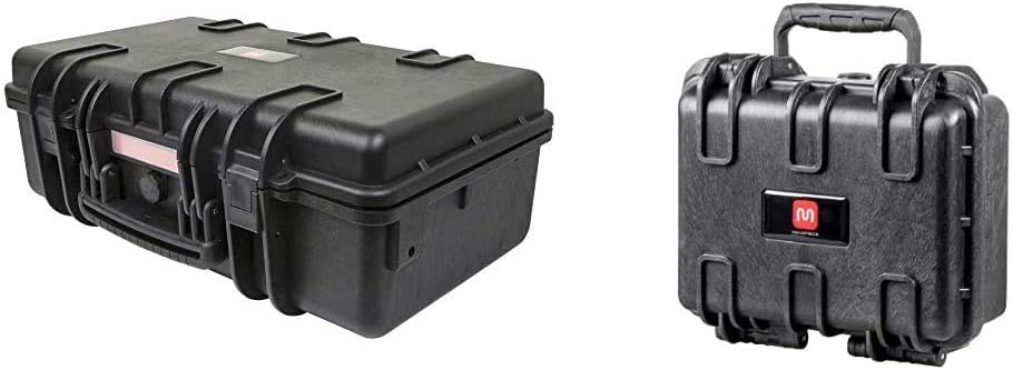 Black Weatherproof Shockproof Hard Case with Wheels S101493