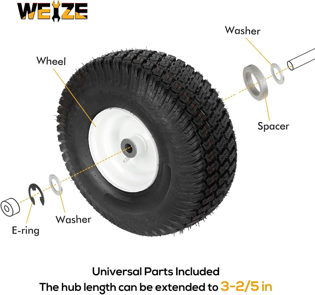 16x6.50-8 Lawn Tires with Rim, Set of 2 P5064