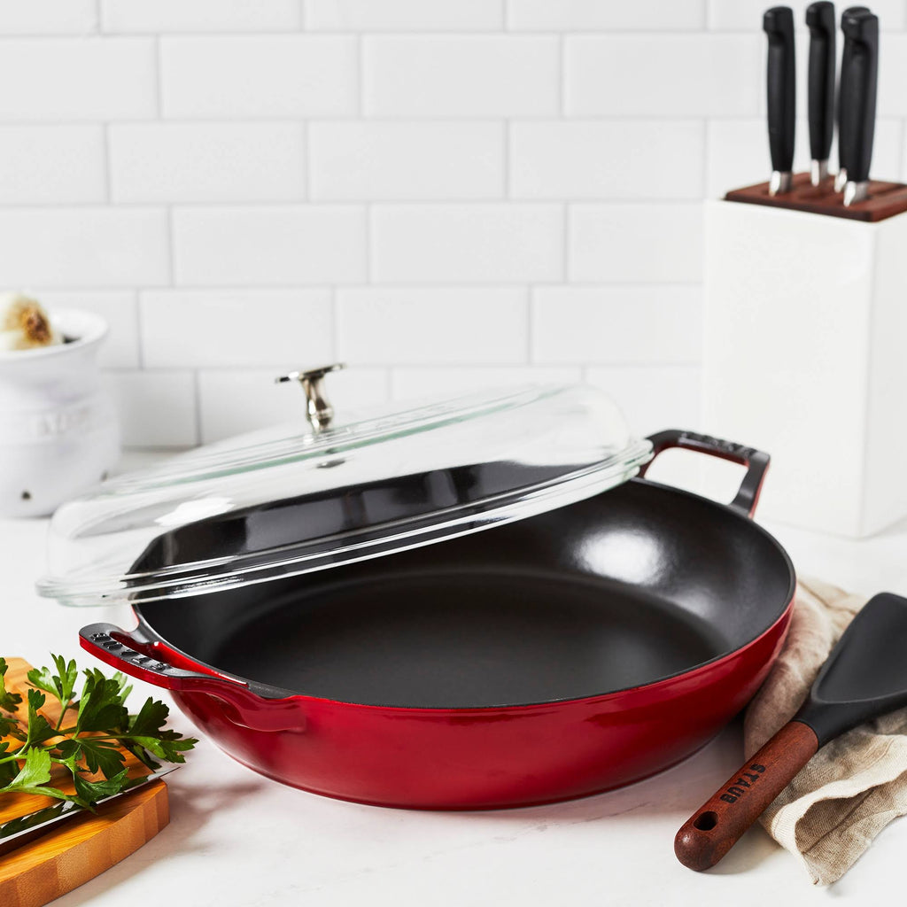 Cast Iron 3.5-Quart Braiser with Glass Lid Q12957
