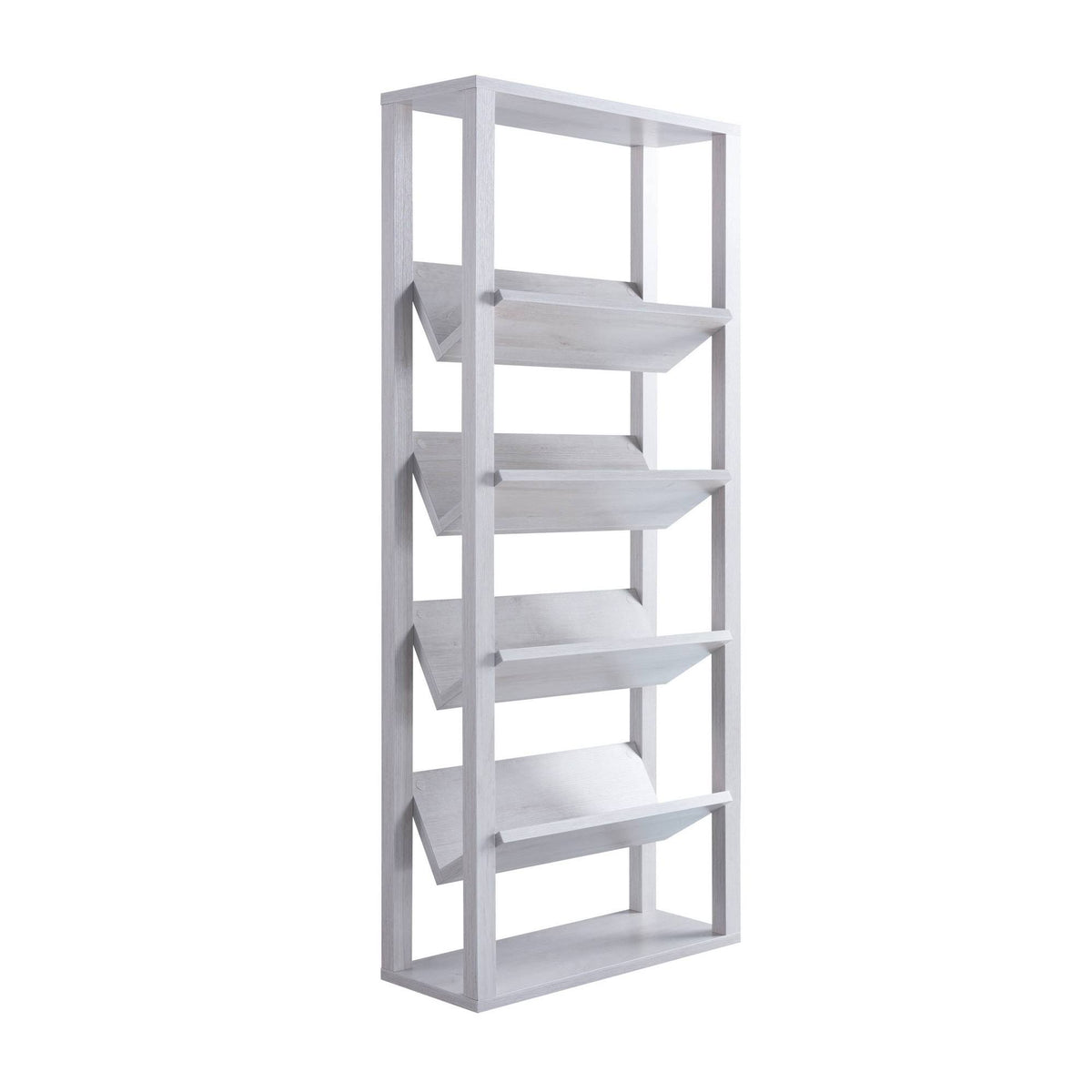 White 6 Shelf Bookshelf V3446