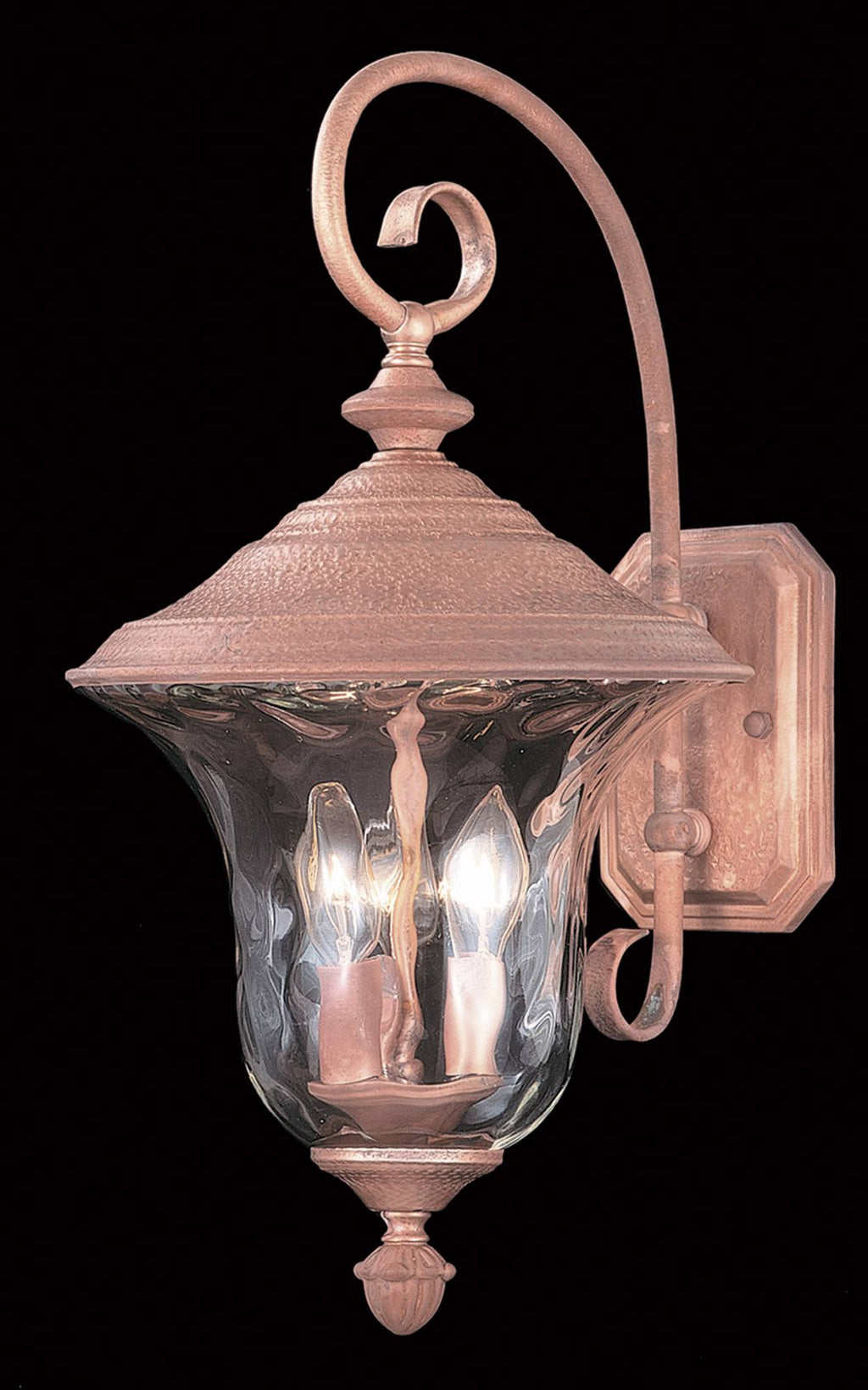3-Light Raw Copper Exterior Wall Mount V244