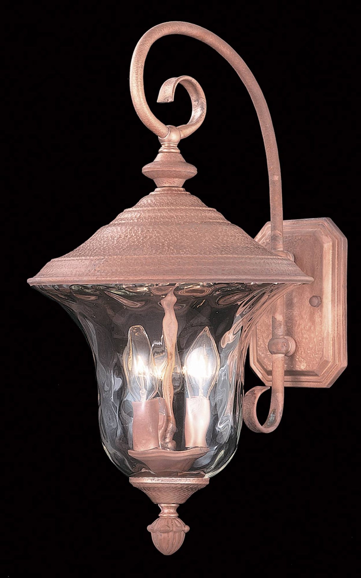 3-Light Raw Copper Exterior Wall Mount V244