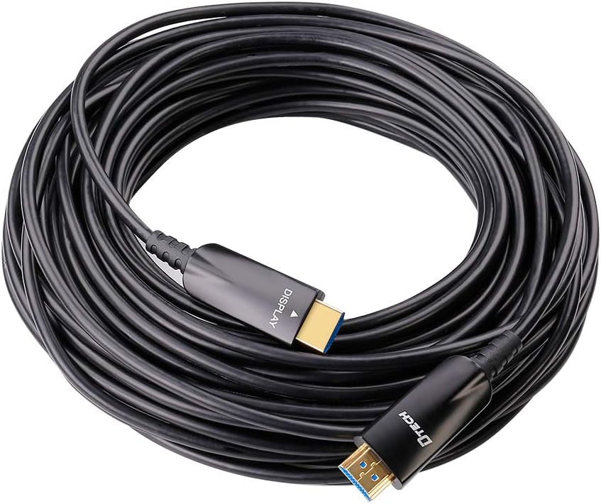 328 Feet Fiber Optic HDMI Cable 4K 30Hz 1080p 60Hz Black T8393