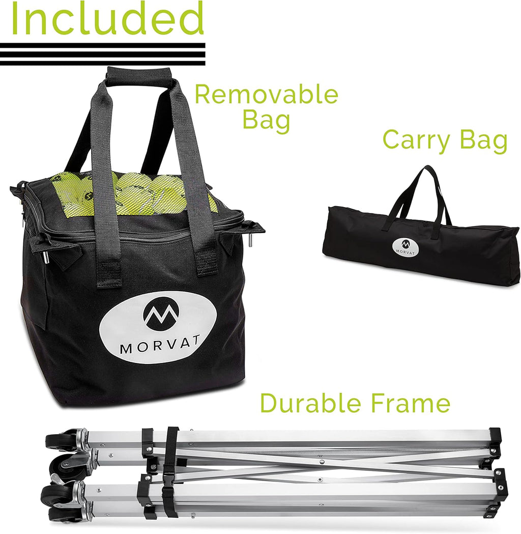 Tennis Ball Cart Holds 150 Balls with Carry Bag B508