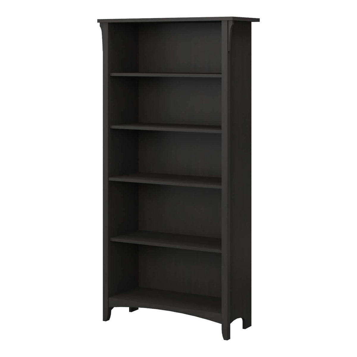 5 Shelf Bookcase Vintage Black Q95009