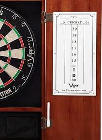 Solid Wood Cabinet & Sisal/Bristle Dartboard Set Q866031