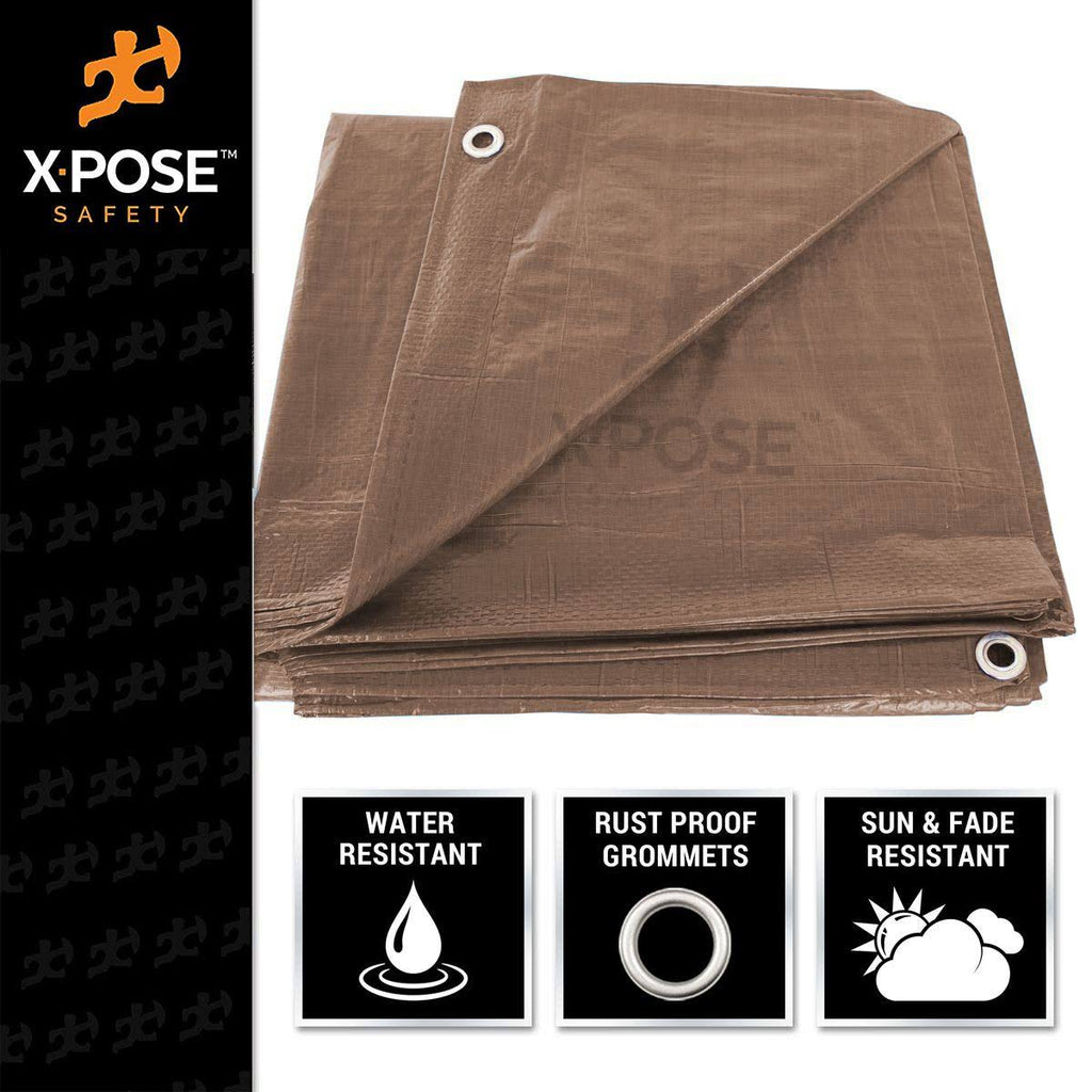 Brown Poly Tarps Case of 6 V565