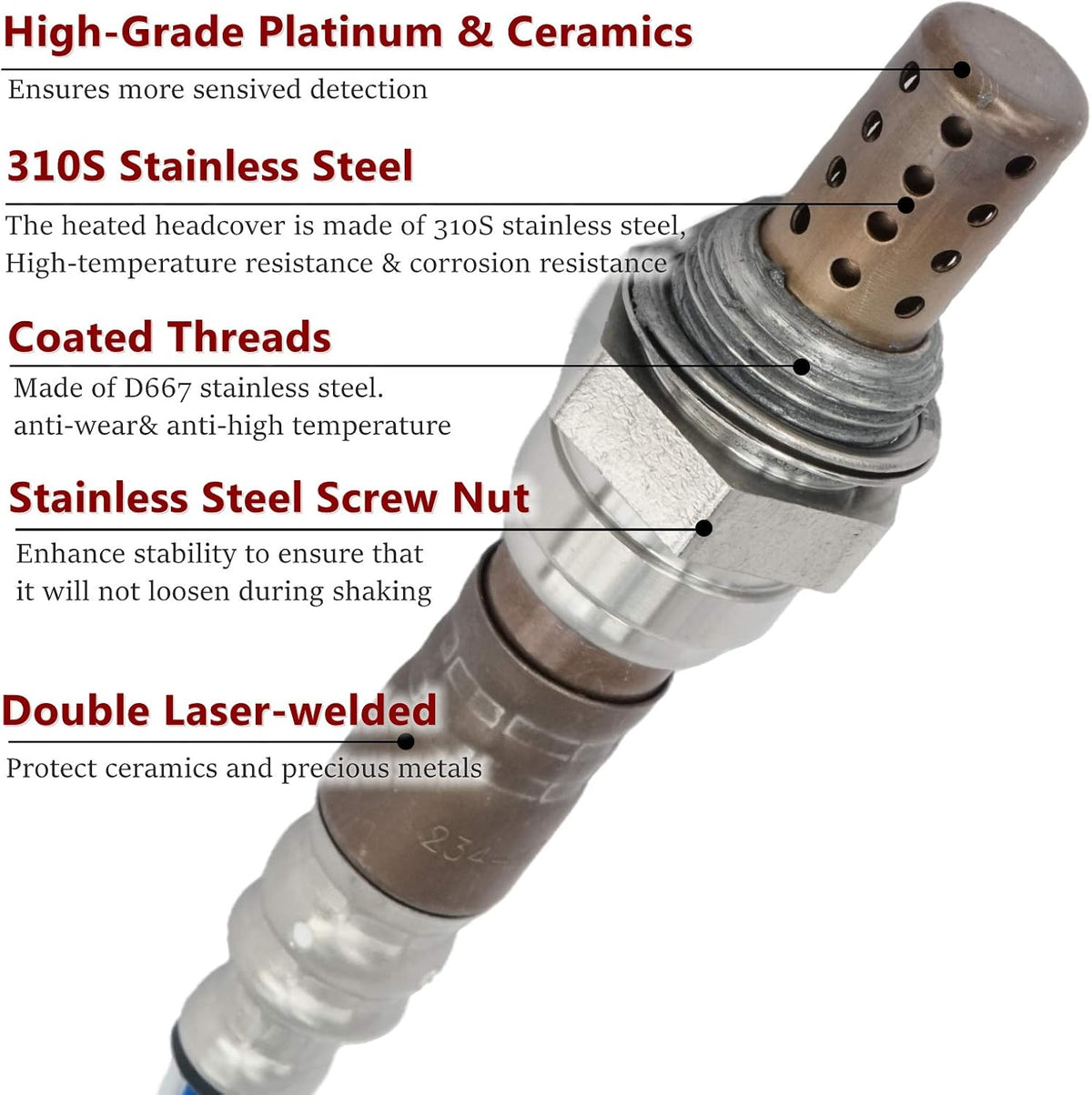 O2 Oxygen Sensor Downstream Upstream Pack of 2 Y9088