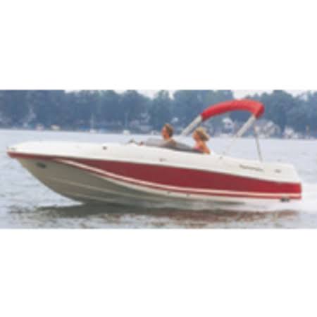 Styled-to-Fit Boat Cover for I/O Deck Boats with Walk Thru Windshield F497