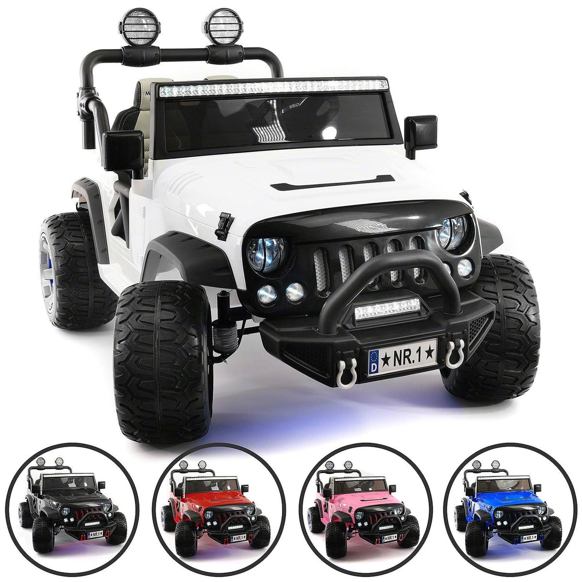 12V Kids Ride-On Car Truck with R/C Parental Remote White H262651