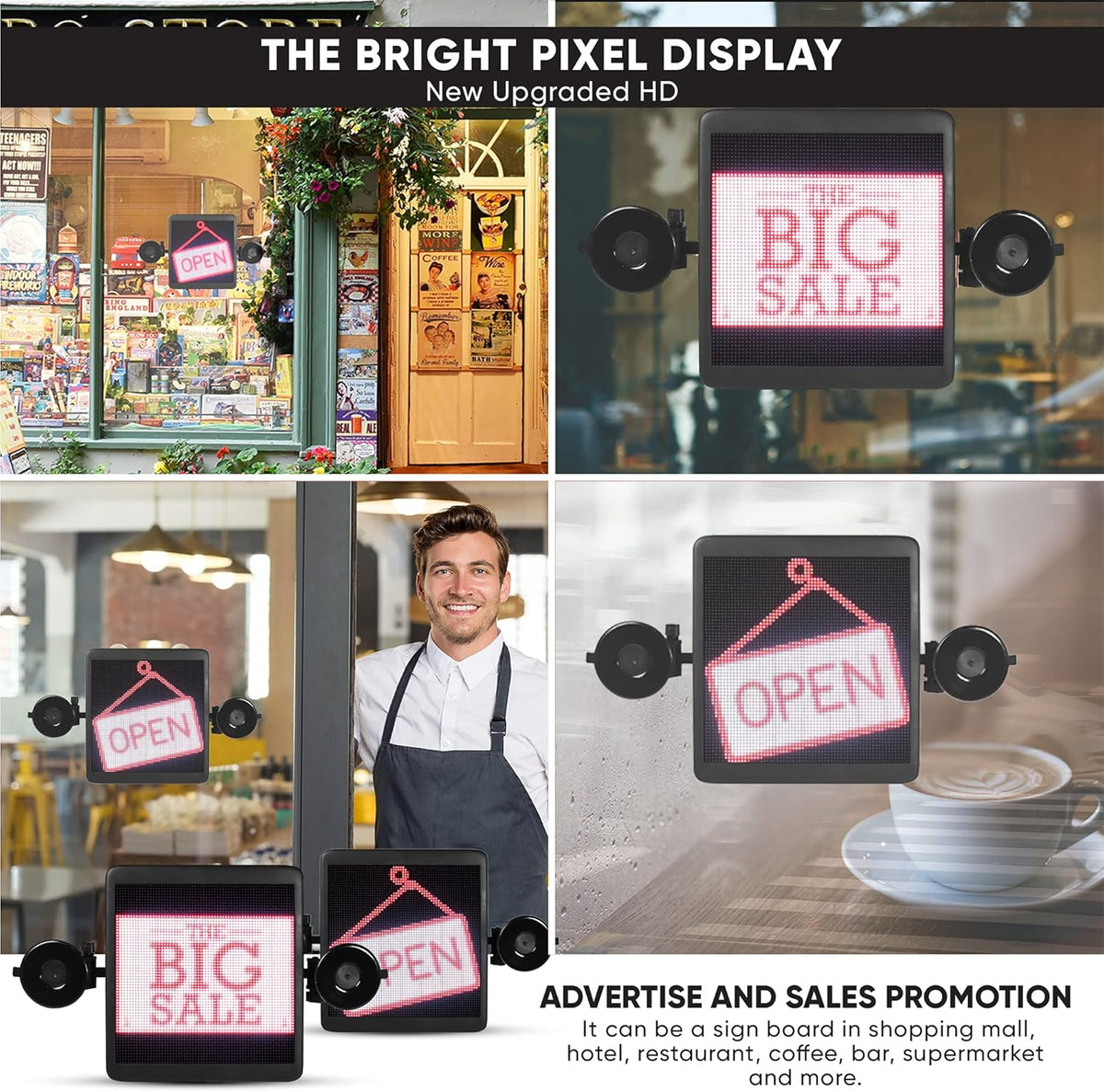 Smart LED Display 64X64 pix with Voice and Mobile App Remote Control Q5395